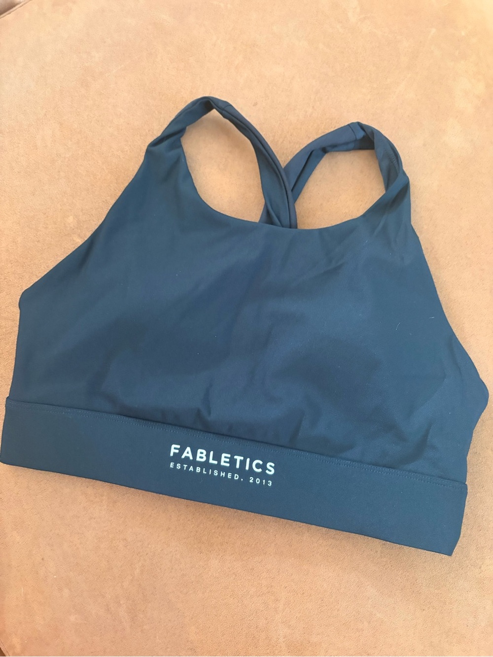 Fabletics Women's Black Sports Bra - Strappy Support